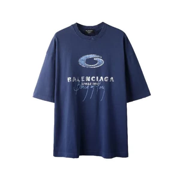 발렌시아가 남성 라운드 반팔 티셔츠 - Balenciaga Mens Round Tshirt… - 1