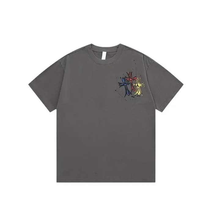 크롬하츠 남성 라운드 반팔티 - Chrom Hearts Mens Round Tshirt -… - 1