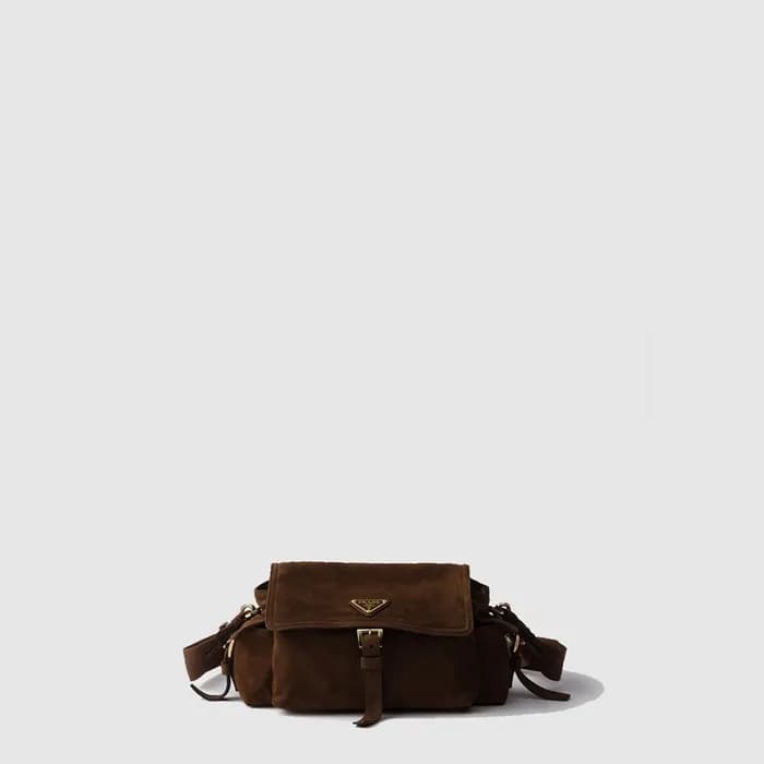 프라다 여성 익스플로어 미디엄 스웨이드 숄더 백 1BD394 - Prada Womens E… - 1