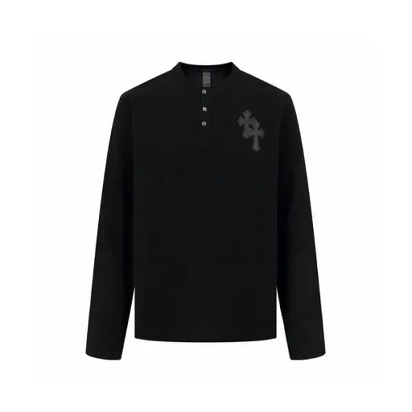 크롬하츠 남성 라운드 긴팔티 - Chrome Hearts Mens Round Tshirt … - 1