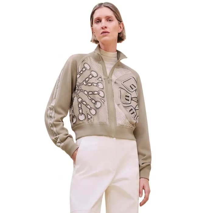 에르메스 여성 에페 칼레이도스코프 지퍼 트윌라인 재킷 - Hermes Womens Effe… - 1