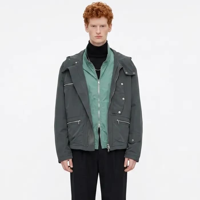 에르메스 남성 지퍼 여밈 후드 재킷 - Hermes Mens Zipped Hooded Ja… - 1