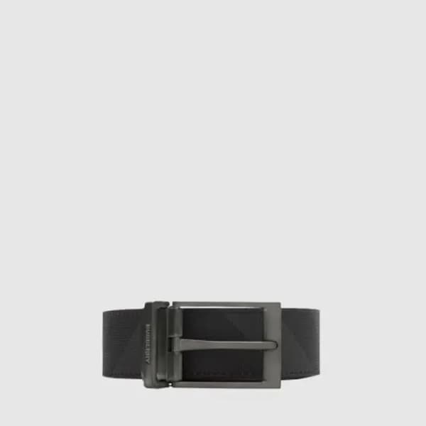 버버리 남성 리버서블 체크 벨트 - Burberry Mens Buckle Reversibl… - 1