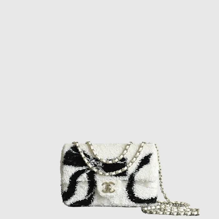 샤넬 여성 리본 시퀸 플랩백 - Chanel Womens Ribbon Sequin Flap Bag - chb16668x