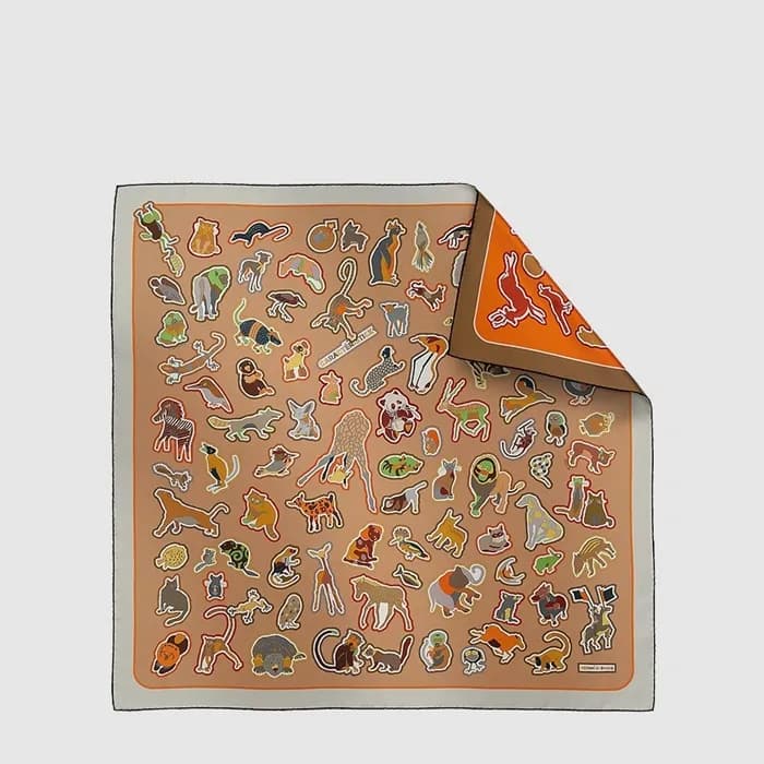 에르메스 여성 캐릭터리스틱 양면 까레 스카프 - Hermes Womens Caracteristick Double Face Scarf - acc8918x - 1