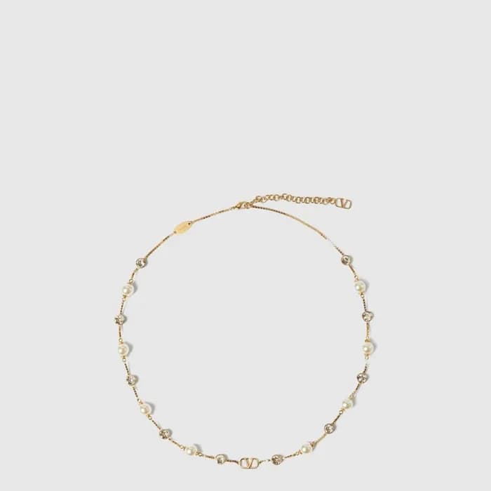 발렌티노 여성 브이로고 네크리스 - Valentino Womens V-logo Necklace - acc10425x - 1
