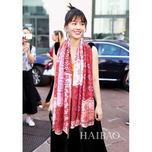 루이비통 2018 여성용 실크 스카프 LV010, 2가지 색상, ML - 1