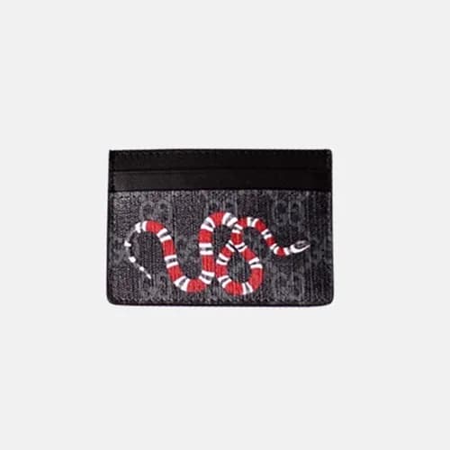Gucci 2018 Snake Print GG Supreme Card Case 451277… - 1