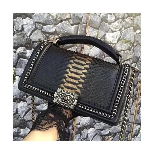 Chanel Leboy Leather Chain Tote Shoulder Bag,25CM … - 1