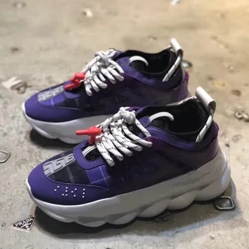 Versace 2018 Chain Reaction Sneakers Purple - 베르사체… - 1