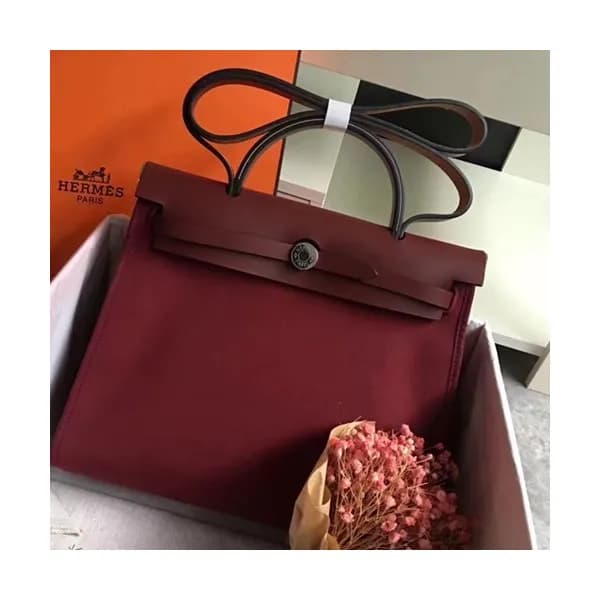Hermes Herbag Canvas Tote Shoulder Bag ,31cm - 에르메… - 1