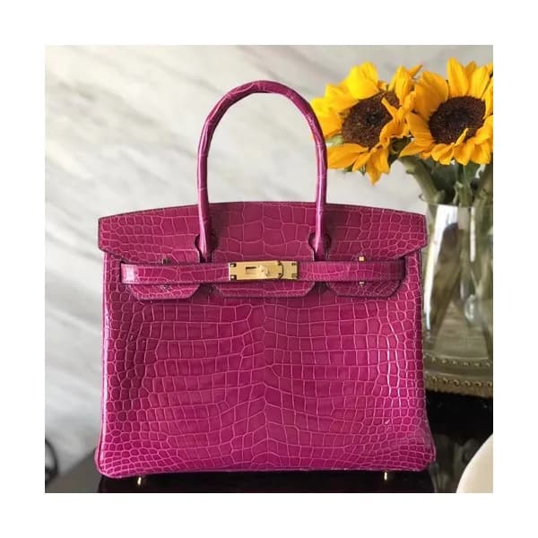 Hermes Birkin Crocodile Leather Tote Shoulder Bag … - 1