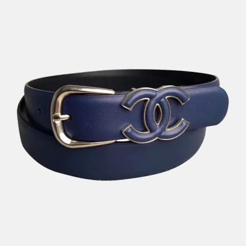 Chanel 2019 Ladies Classic CC Buckle Leather Belt … - 1