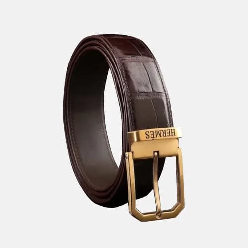 Hermes 2019 Mens Business Classic Buckle Leather … - 1