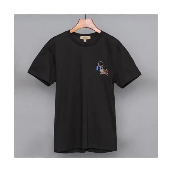 Burberry 2019 Mens Embroidery Logo Cotton Short Sl… - 1