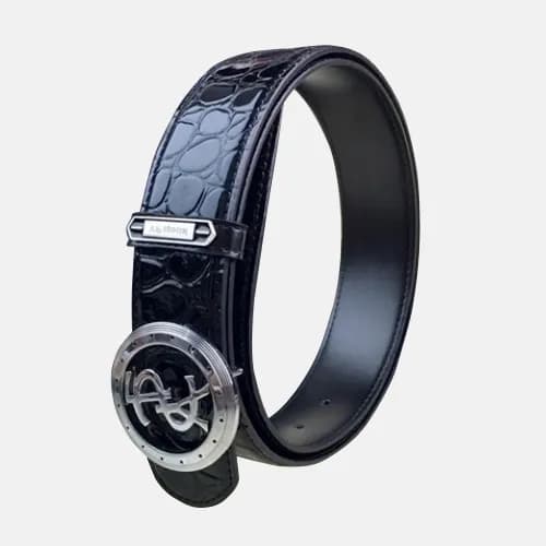 Saint Laurent 2019 Mens Signature Logo Steel Buckl… - 1