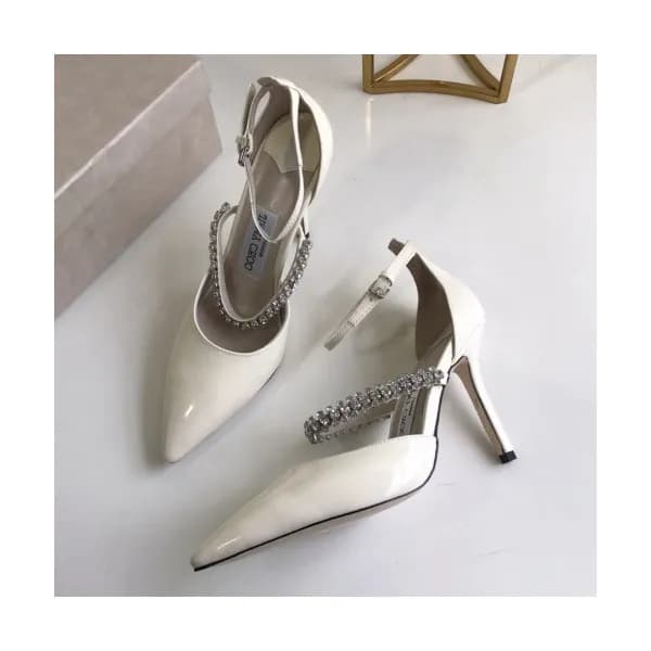 Jimmy-Choo 2019 Ladies Embellished Crystal Patent … - 1