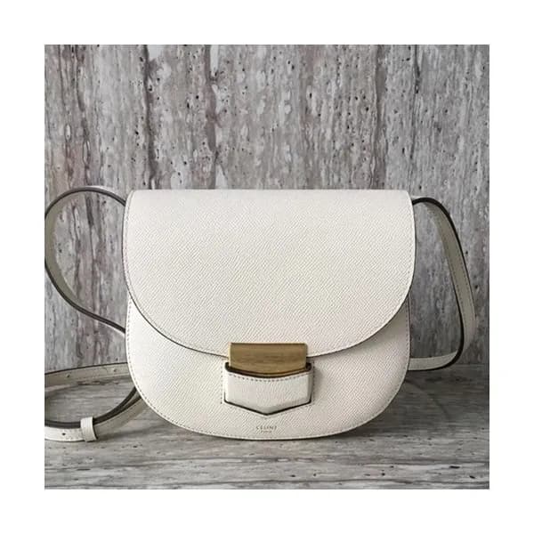 Celine Leather Trotteur Shoulder Bag,19CM - 셀린느 레더… - 1