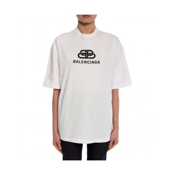 Balenciaga 2019 Mm/Wm Logo Cotton Short Sleeved Ts… - 1