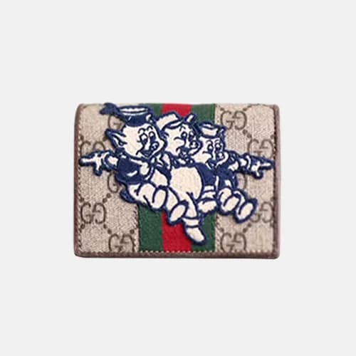 Gucci 2019 Card Case With Three Little Pigs 55780… - 1