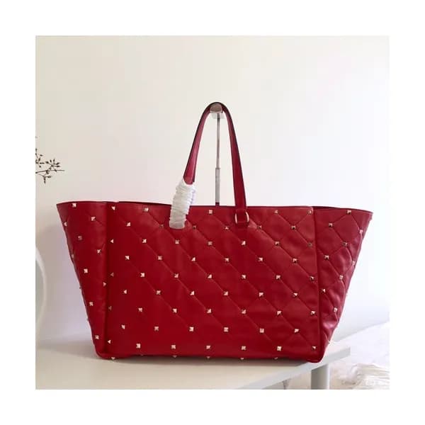 Valentino 2019 Leather Garavani Boomstud Tote Shou… - 1
