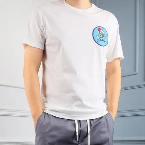 Mocler 2019 Mens Logo Cotton Short Sleeved T-shirt… - 1
