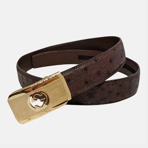 Gucci 2019 Mens Ostrich Leather Belt - 구찌 2019 남성용… - 1