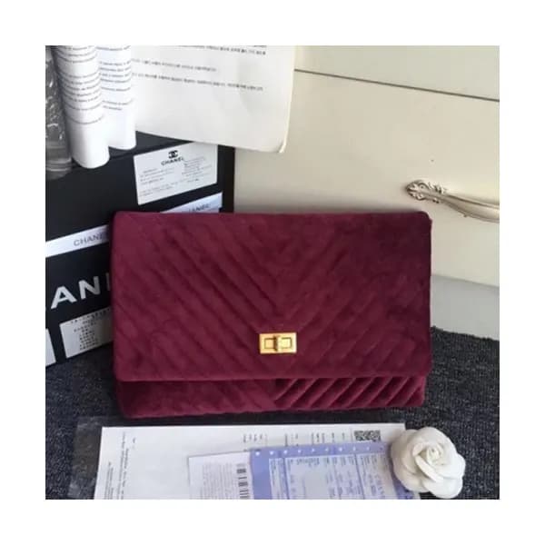 Chanel 2019 Velvet Women Clutch Bag ,28CM - 샤넬 201… - 1
