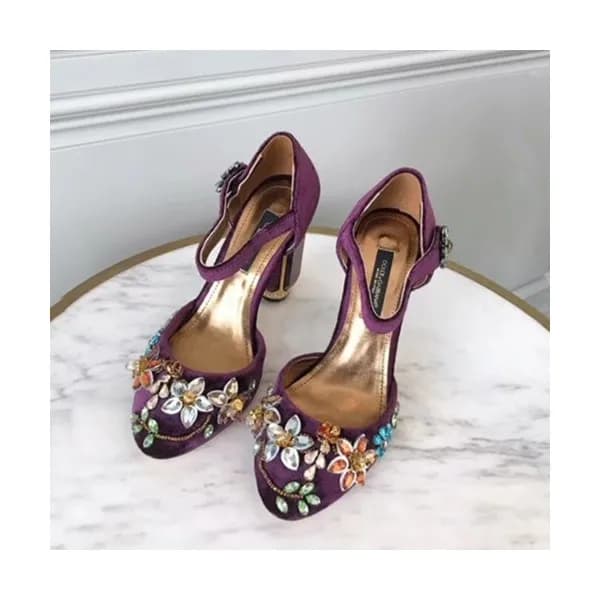 Dolce&Gabbana 2019 Ladies Velvet High Heel Slingb… - 1