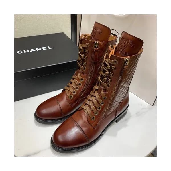 Chanel 2019 Ladies Leather Boots - 샤넬 2019 여성용 레더 … - 1