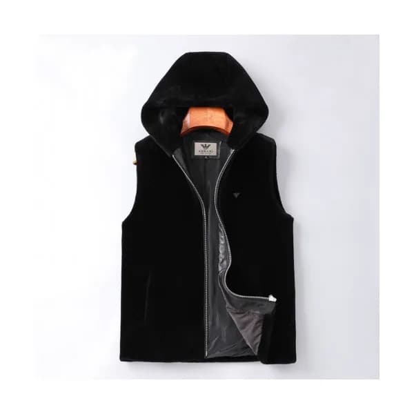 Armani 2019 Mens Casual Logo Fur Vest - 알마니 2019 … - 1