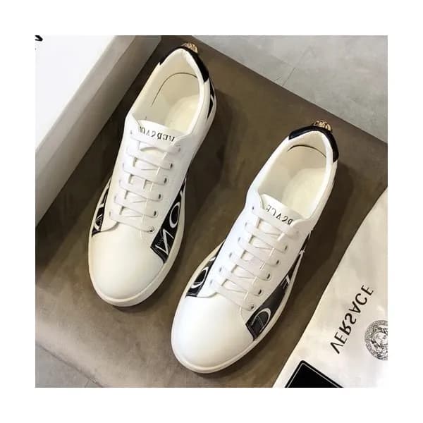 Versace 2019 Mens Leather Sneakers - 베르사체 2019 남성용… - 1