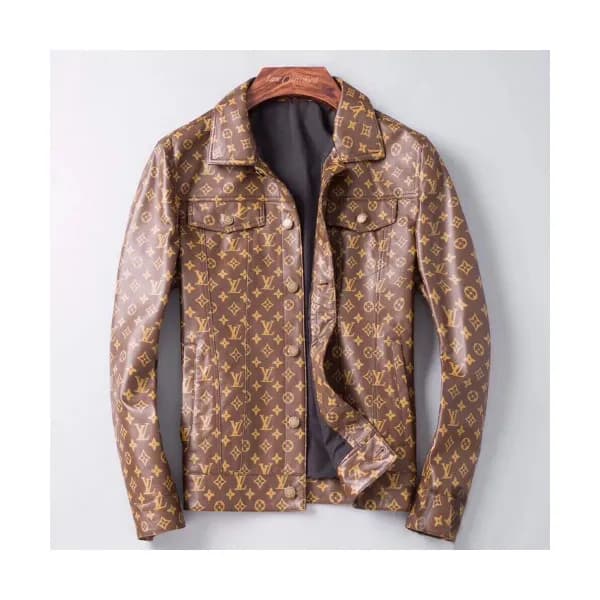Louis vuitton 2019 Mens Logo Leather Jacket - 루이비통… - 1