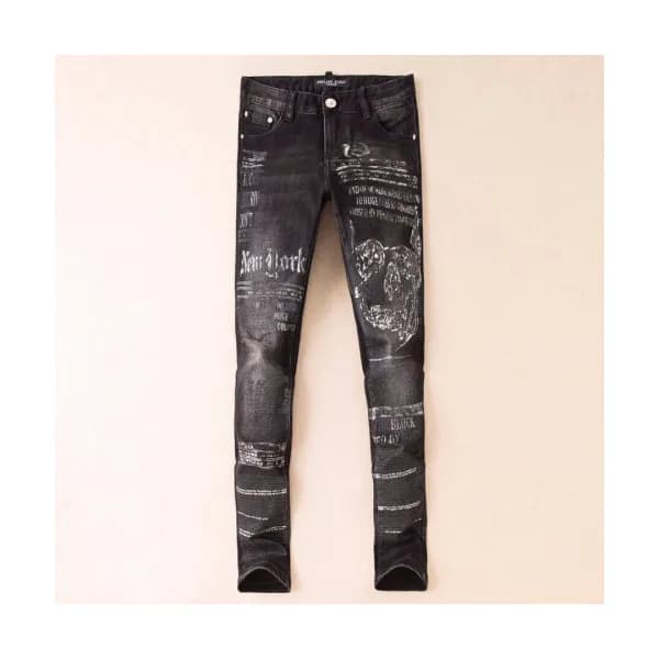 Philipp plein 2019 Mens Graffity Denim Pants - 필립플… - 1