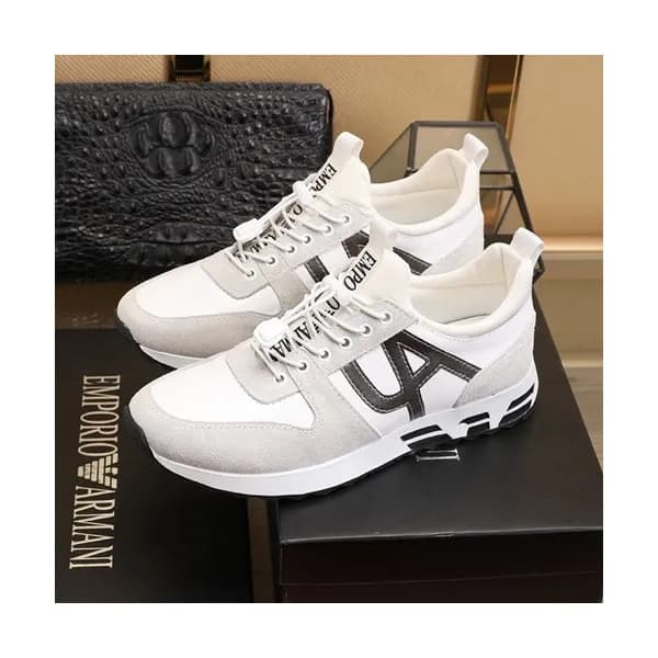 Armani 2020 Mens Leather Sneakers - 알마니 2020 남성용 … - 1