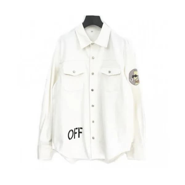 [오프화이트]Off white 2020 Mens Basic Logo Denim Tshirt… - 1