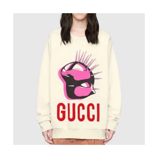 [구찌]Gucci 2020 Mm/Wm Logo Crew-neck Cotton Oversiz… - 1