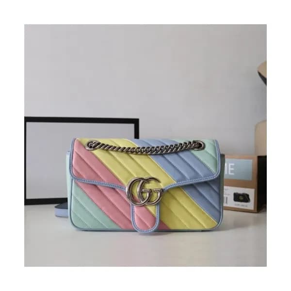 Gucci 2020 GG Marmont Matlase Women Shoulder Bag,2… - 1