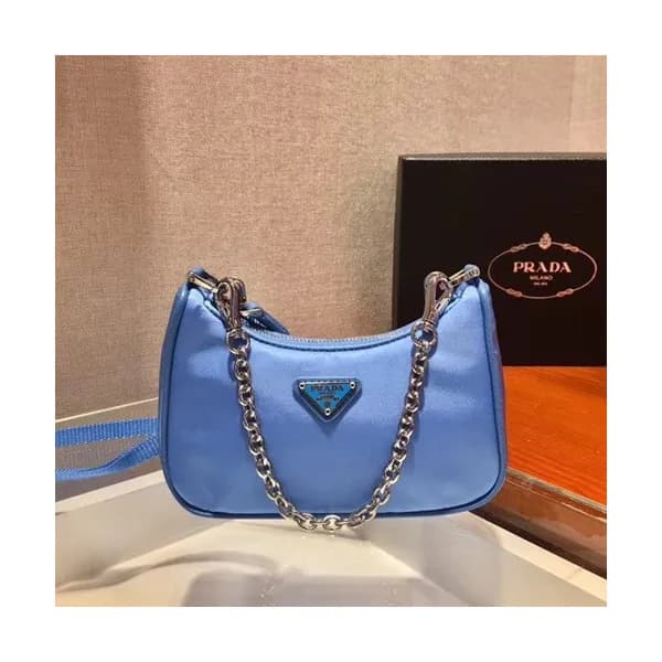 Prada 2020 Nylon Mini Hobo Tote Shoulder Bag,15CM … - 1