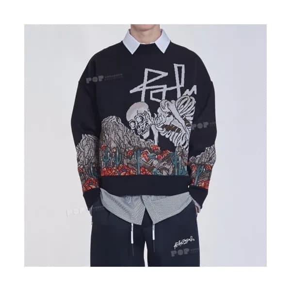 [팜 엔젤스]Palm Angels 2020 Mens Logo Crew-neck Sweate… - 1