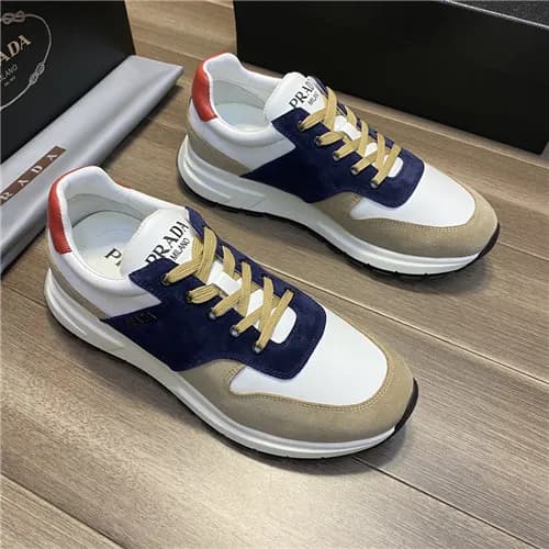 Prada 2021 Men's Leather Sneakers - 프라다 2021 남… - 1