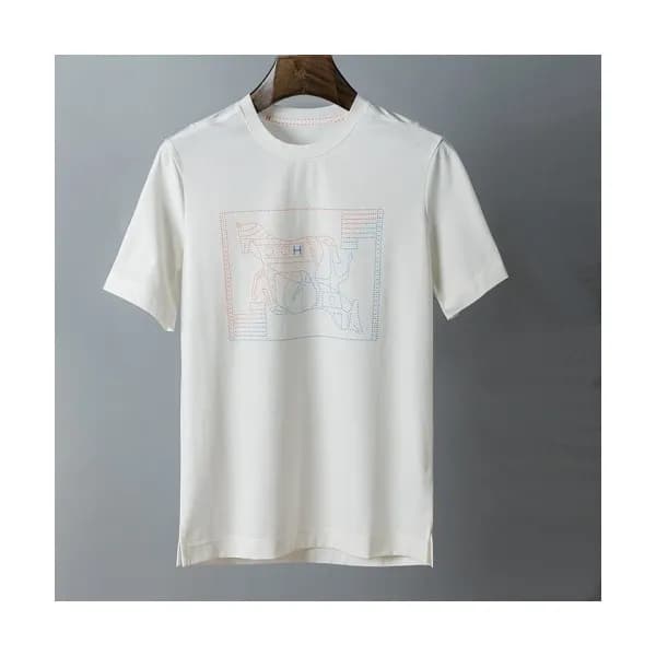 [에르메스]Hermes 2021 Mens Crew-neck Short Sleeved Tsh… - 1