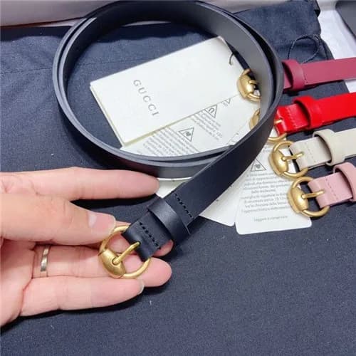 Gucci 2021 Women's Leather Belt,2.0cm,GUBT015… - 1