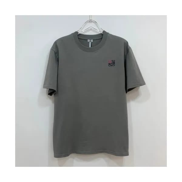 Loewe Mens Smile Short Sleeved Tshirts Gray - 로에베… - 1