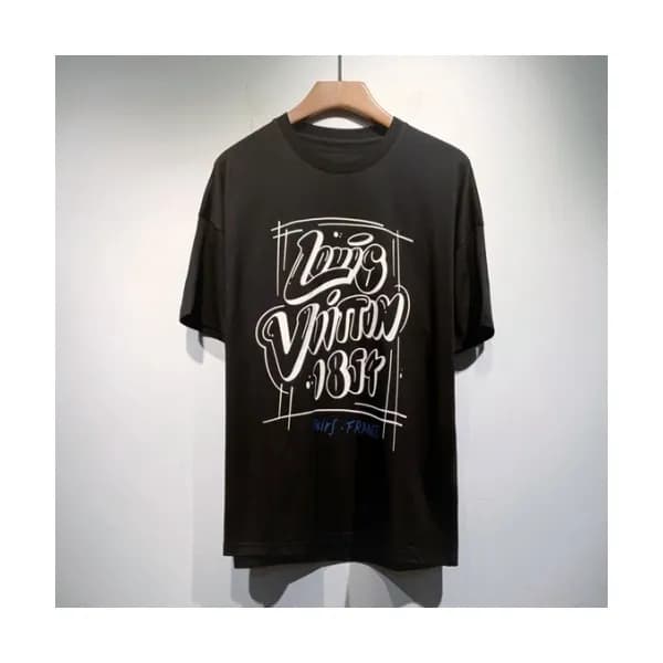 Louis vuitton Mm/Wm Logo Short Sleeved Tshirts Bl… - 1