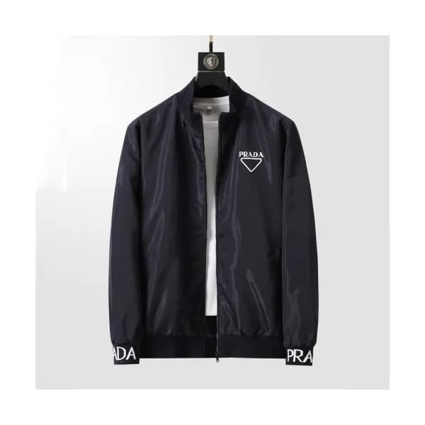Prada Mens Logo Casual Jackets Navy - 프라다 2021 남성… - 1