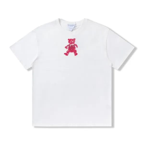 보테가 남자 크루넥 화이트 반팔티 - Unisex White Short-sleeved Ts… - 1