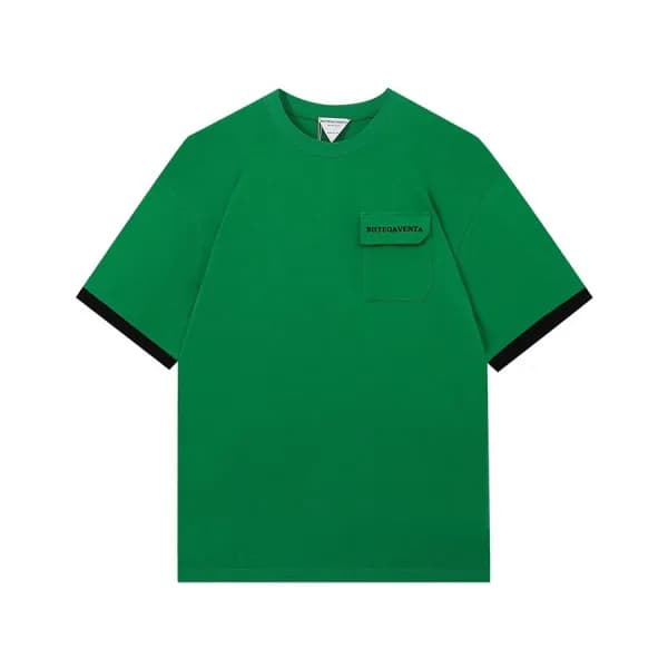 보테가 남성 크루넥 그린 반팔티 - Mens Green Tshirts - bot0251x - 1