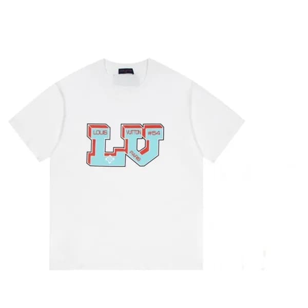 루이비통 남성 화이트 크루넥 반팔티 - Mens White Tshirts - lou0410… - 1