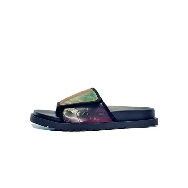 루이비통 남성 클래식 블랙 슬리퍼 - Mens Black Slippers - lou0420… - 1